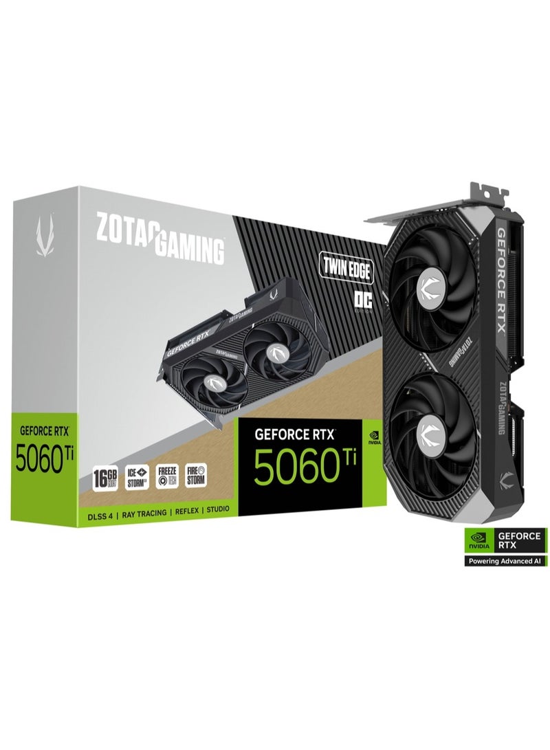 ZOTAC GAMING GeForce RTX 5060 Ti 16GB TWIN EDGE OC GDDR7  - Image 1