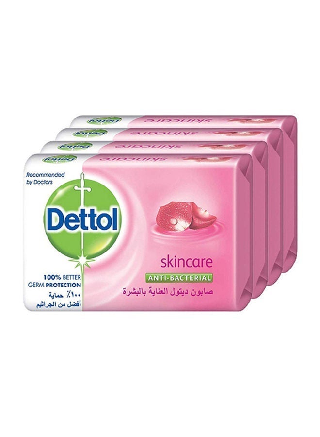 Dettol Skincare Anti-Bacterial Bar Soap Pack Of 4, 4X165g 165grams 