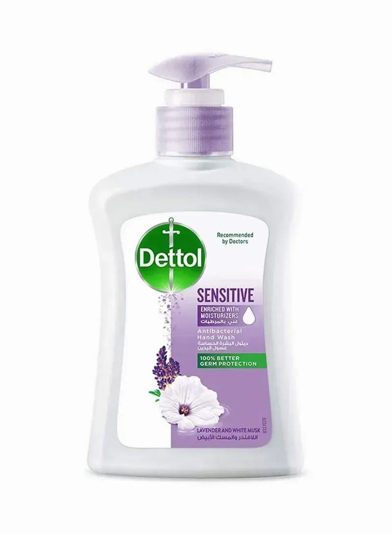 Dettol Sensitive Anti-Bacterial Handwash, Lavender & White Musk 200ml 