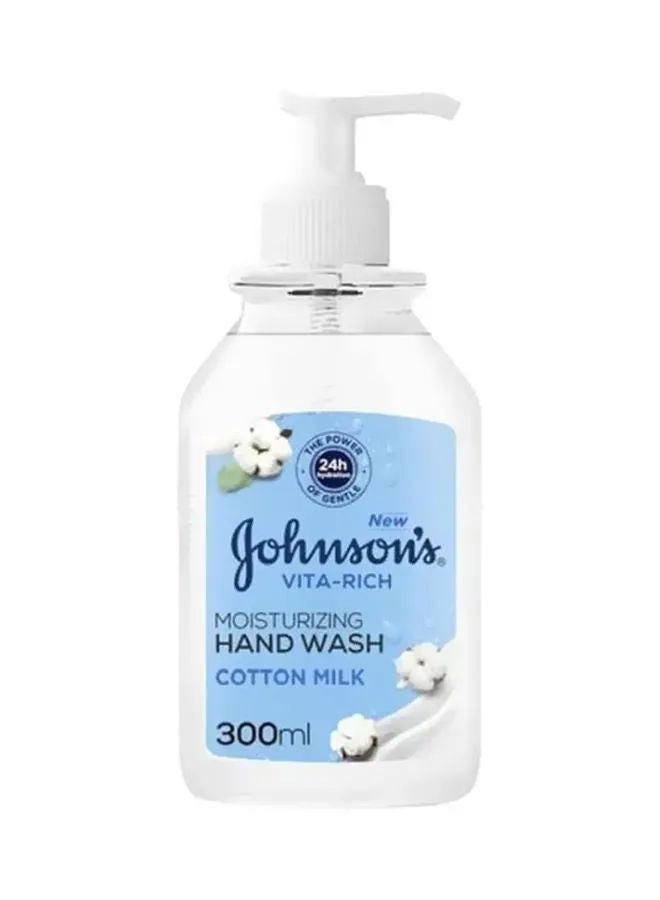 Johnson's Vita-Rich Moisturizing Hand Wash, Cotton Milk 300ml 