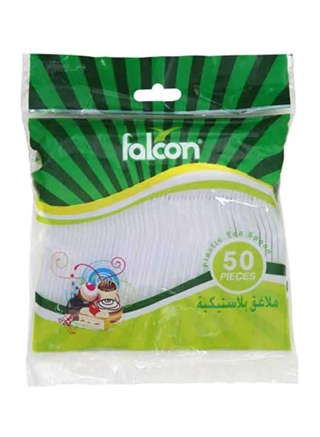 فالكون Plastic Tea Spoons, 50'S White 50grams 