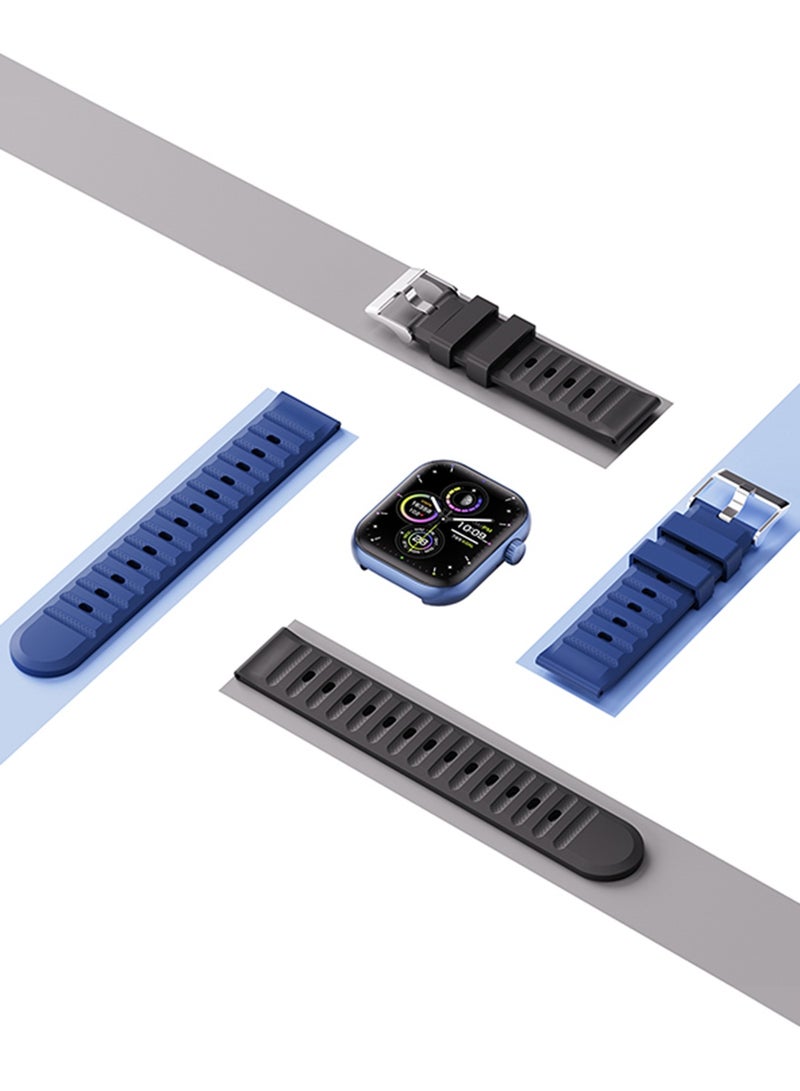 ITEL 220 mAh O20 Smartwatch - 2.04'' Display, IP68 Waterproof Deep Blue - Image 3