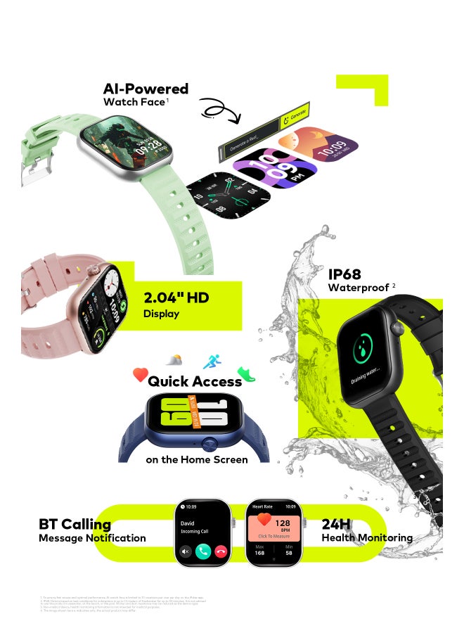 ITEL 220 mAh O20 Smartwatch - 2.04'' Display, IP68 Waterproof Rose Gold - Image 4