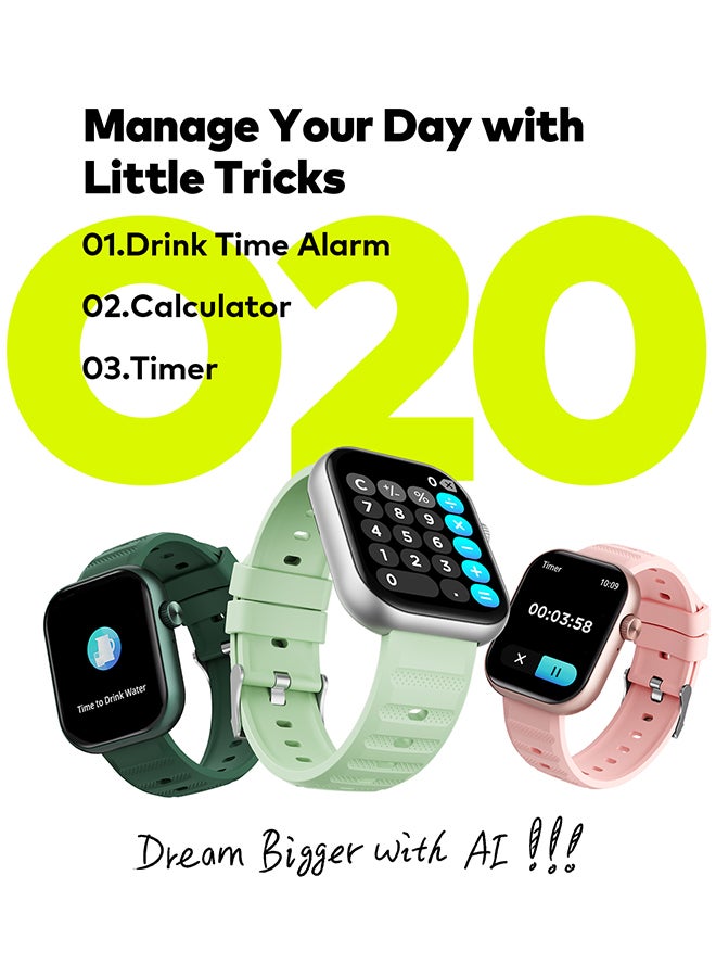 ITEL - 220 mAh O20 Smartwatch - 2.04'' Display, IP68 Waterproof Silver - Image 1