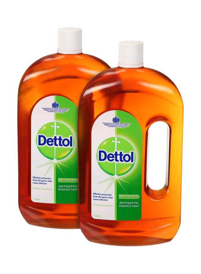 ديتول Antiseptic Disinfectant, Pack Of 2, 1L Brown 1LLiters 