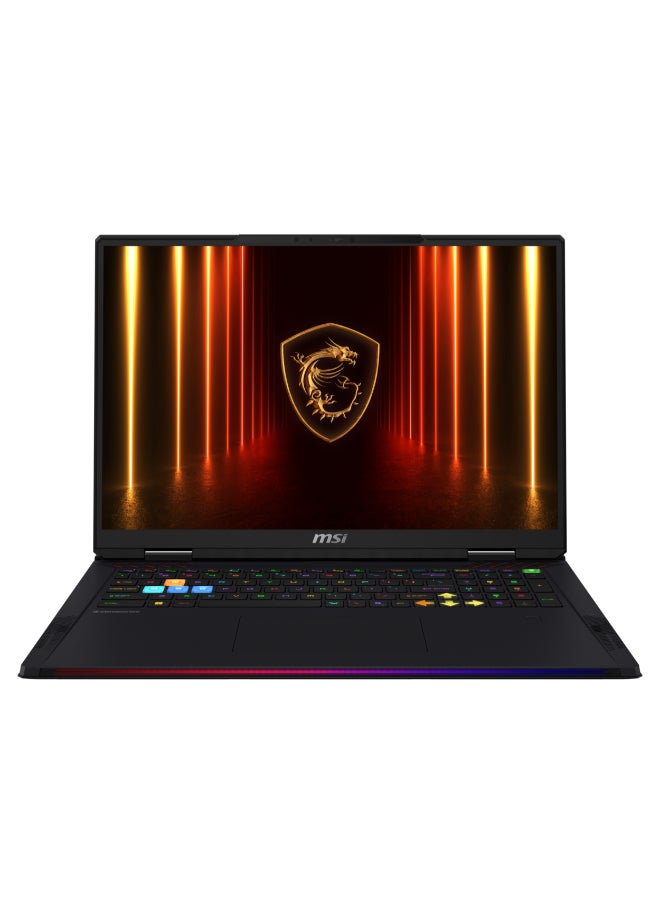 MSI Raider Laptop With 18 Inch UHD+ (3840x2400) Display,AMD Ryzen 9 9955HX3D Processor/64GB RAM/2TB SSD/16GB Nvidia GeForce RTX 5080 Graphics/Windows 11 Pro/ English/Arabic Black  - Image 1