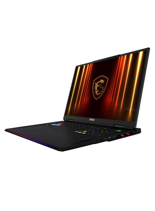 MSI Raider Laptop With 18 Inch UHD+ (3840x2400) Display,AMD Ryzen 9 9955HX3D Processor/64GB RAM/2TB SSD/16GB Nvidia GeForce RTX 5080 Graphics/Windows 11 Pro/ English/Arabic Black  - Image 2