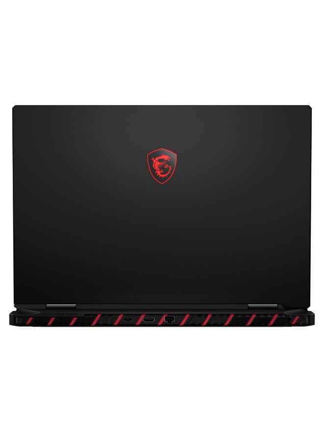 Raider Laptop With 18 Inch UHD+(3840x2400)Display,Core Ultra 9-285HX Processor/64GB RAM DDR5/2TB SSD/Windows 11/16GB NVIDIA GeForce RTX 5080 Graphics/ English/Arabic Black