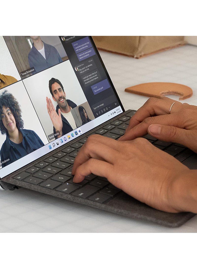 Microsoft Surface Pro 11 Copilot+ Laptop With 13 Inch QHD+( 2880×1920) Display, Qualcomm Snapdragon X Elite Processor/16GB RAM DDR5/512GB SSD/Qualcomm Adreno Graphics /Windows 11 Home +Cover with Slim pen 2 English/Arabic Platinum  - Image 4