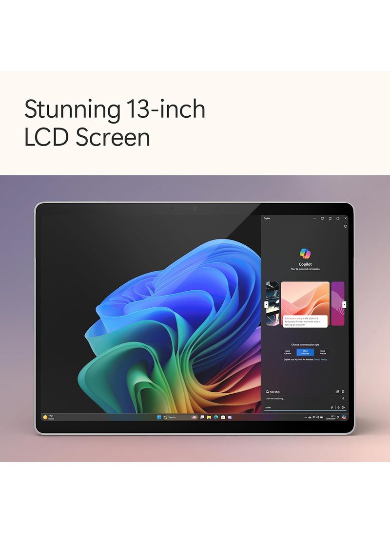 Microsoft Surface Pro 11 Copilot+ Laptop With 13 Inch QHD+( 2880×1920) Display, Qualcomm Snapdragon X Elite Processor/16GB RAM DDR5/512GB SSD/Qualcomm Adreno Graphics /Windows 11 Home +Cover with Slim pen 2 English/Arabic Platinum  - Image 5