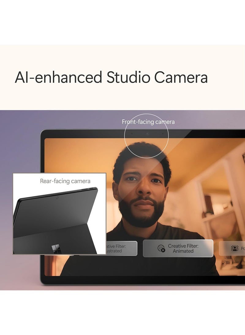 Microsoft - Surface Pro 11 Copilot+ Laptop With 13 Inch QHD+ (2880×1920) Display, Qualcomm Snapdragon X Plus Processor/16GB RAM DDR5/512GB SSD/Qualcomm Adreno Graphics/Windows 11+Type Cover with Slim Pen 2 English/Arabic Black - Image 1