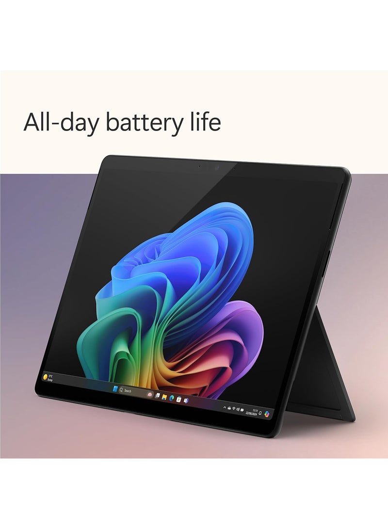 Microsoft - Surface Pro 11 Copilot+ Laptop With 13 Inch QHD+ (2880×1920) Display, Qualcomm Snapdragon X Plus Processor/16GB RAM DDR5/512GB SSD/Qualcomm Adreno Graphics/Windows 11+Type Cover with Slim Pen 2 English/Arabic Black - Image 1