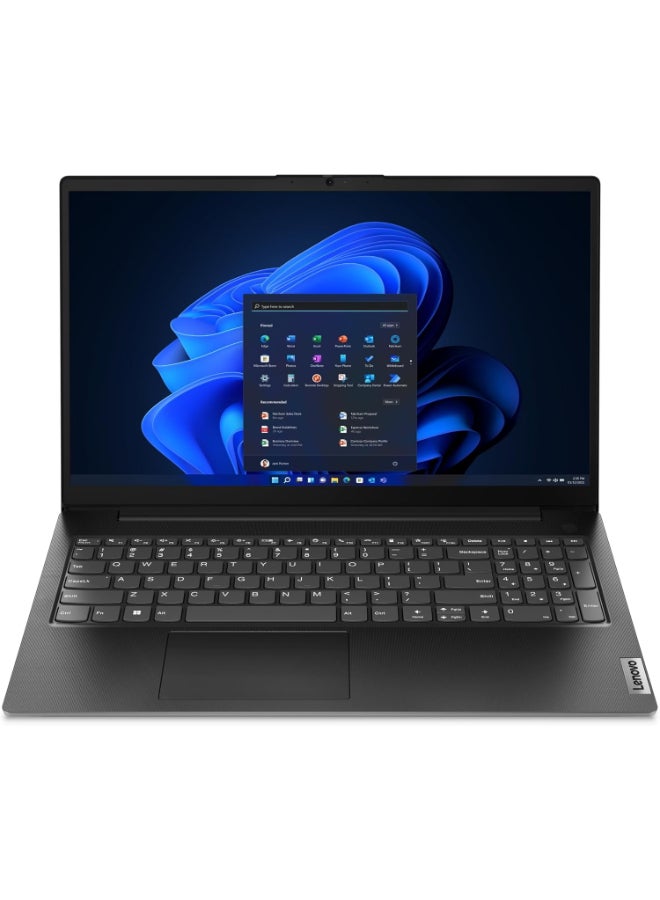 Lenovo V15 G4 AMN Laptop With 15.6-Inch FHD Display, AMD Ryzen 3 7320U Processor/8GB RAM/256GB SSD/AMD Radeon 610M Graphics/Windows 11 English Business Black  - Image 1