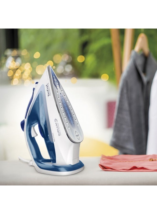 Tefal - Tefal Easygliss Plus Steam Iron, 2700 Watt, Blue - FV5751E0 1 kg 2700 W FV5751E0 blue - Image 1