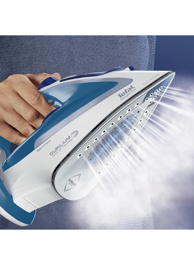 Tefal - Tefal Easygliss Plus Steam Iron, 2700 Watt, Blue - FV5751E0 1 kg 2700 W FV5751E0 blue - Image 1