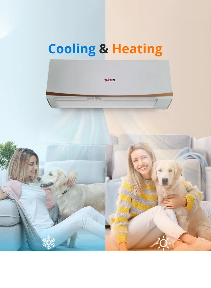 SREEN Split Air Conditioner - 22,200 BTU - Hot/Cold - 2 Ton - 4-Way Distribution SREEN24HS white  - Image 4