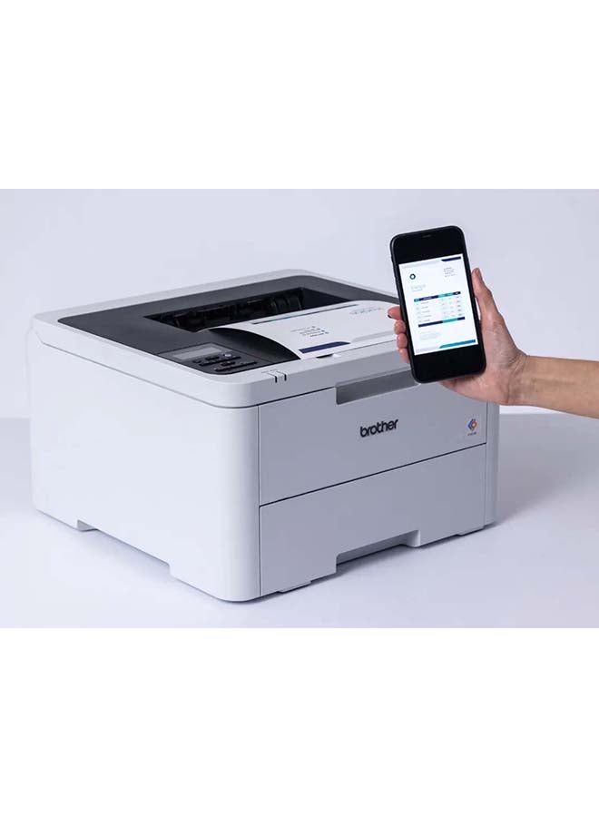 بروذر HL-L3220CW A4 Wireless Colour Laser Printer | 1 Sheet Multi-purpose tray | Print speed up to 18/19 ppm (A4/LTR) | Wireless And Wi-Fi Direct | Mobile Printing | AirPrint | Duplex | NFC - White - Image 4