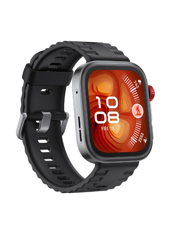 HUAWEI - Watch Fit 4 Pro Smart Watch, 1.82” Display, Sapphire Glass & Titanium, GPS for Pro-Level Outdoor Sports, NFC, ECG Analysis, up to 10-Day Battery Life, iOS & Android Black With FreeBuds SE 2 Gift Black - Image 1