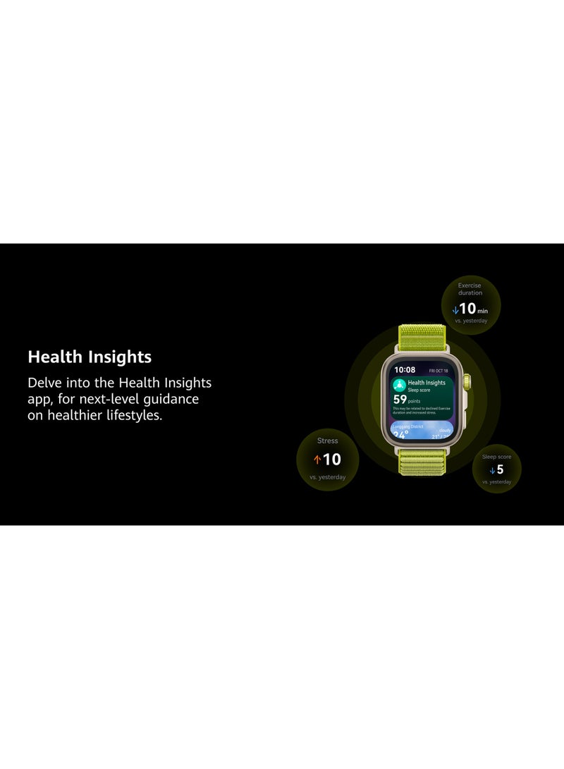HUAWEI - Watch FIT 4 Pro Smart Watch, 1.82” Display, Sapphire Glass &Titanium, GPS for Pro-Level Outdoor Sports, NFC, ECG Analysis, up to 10-Day Battery Life, iOS & Android Blue With FreeBuds SE 2 Gift Blue - Image 1
