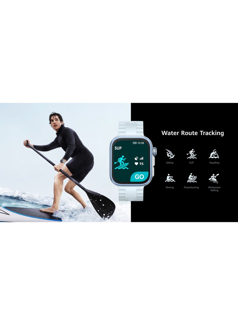HUAWEI - Watch FIT 4 Pro Smart Watch, 1.82” Display, Sapphire Glass &Titanium, GPS for Pro-Level Outdoor Sports, NFC, ECG Analysis, up to 10-Day Battery Life, iOS & Android Blue With FreeBuds SE 2 Gift Blue - Image 1