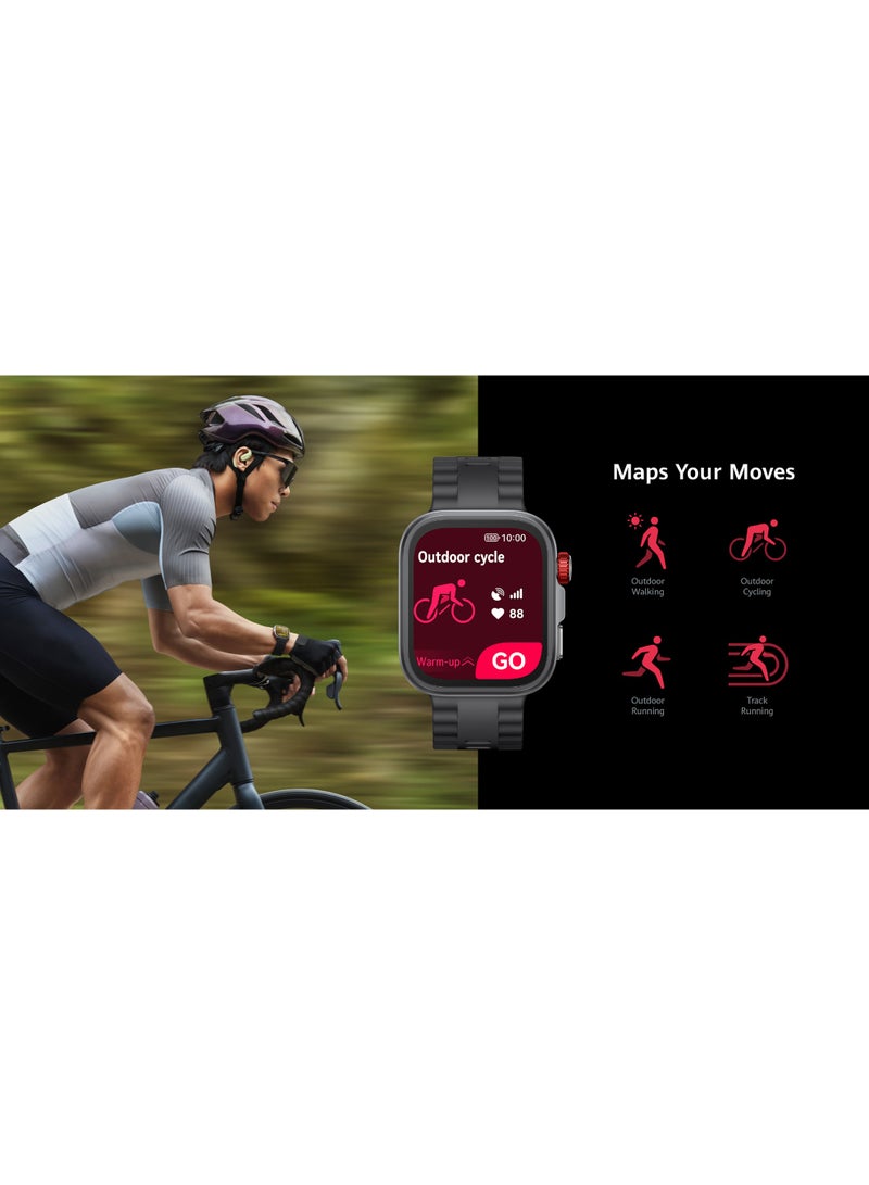 HUAWEI - Watch FIT 4 Pro Smart Watch, 1.82” Display, Sapphire Glass &Titanium, GPS for Pro-Level Outdoor Sports, NFC, ECG Analysis, up to 10-Day Battery Life, iOS & Android Blue With FreeBuds SE 2 Gift Blue - Image 1