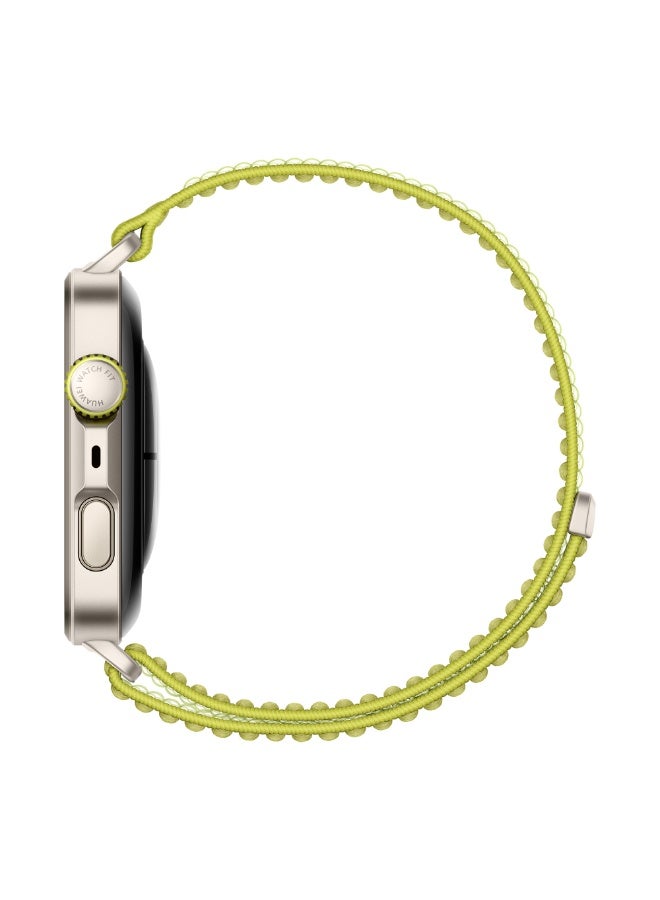 هواوي - Watch FIT 4 Pro Smart Watch, 1.82” Display, Sapphire Glass &Titanium, GPS for Pro-Level Outdoor Sports, NFC, ECG Analysis, up to 10-Day Battery Life, iOS & Android Green With FreeBuds SE 2 Gift green - Image 1