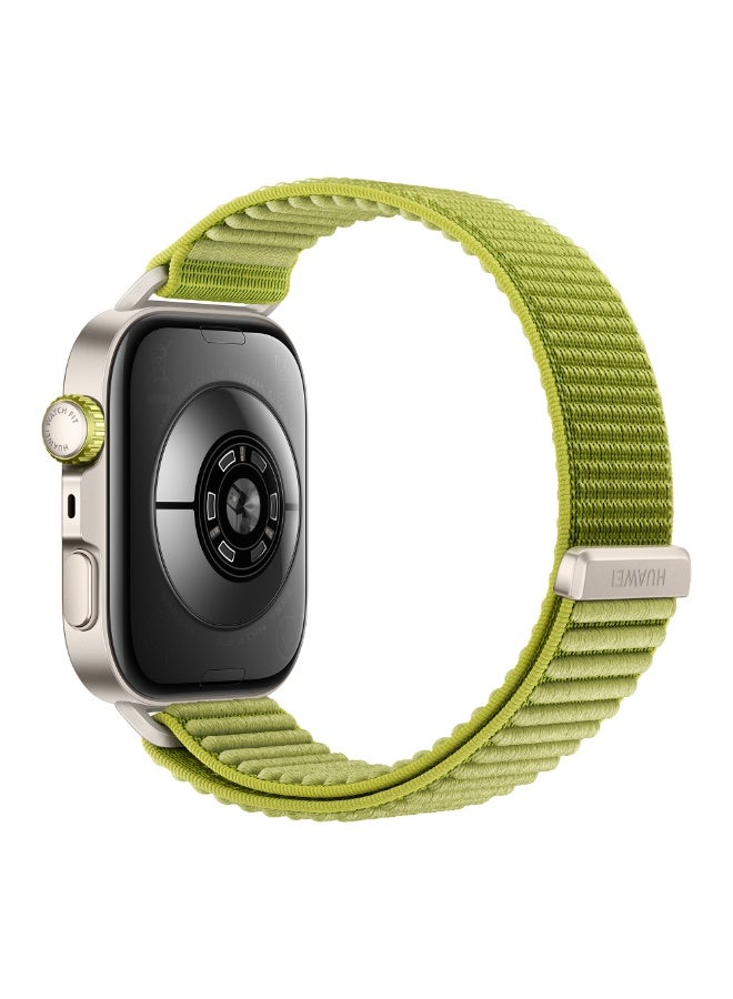 هواوي - Watch FIT 4 Pro Smart Watch, 1.82” Display, Sapphire Glass &Titanium, GPS for Pro-Level Outdoor Sports, NFC, ECG Analysis, up to 10-Day Battery Life, iOS & Android Green With FreeBuds SE 2 Gift green - Image 1