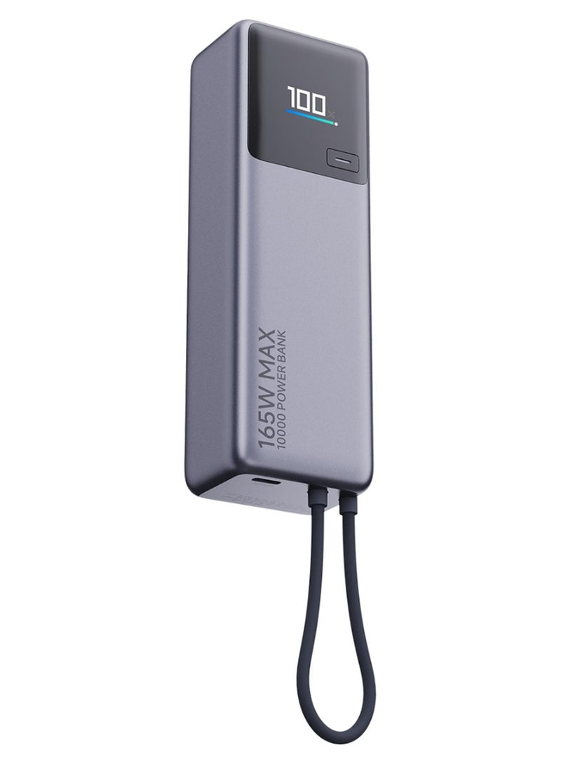 Xiaomi 165W Power Bank 10000mAh Ultra-fast charging Integrated USB-C Cable LED Display Gray - Image 1