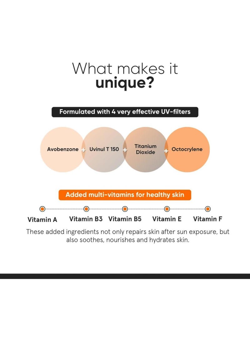بيوتي جيفت واقي شمس مينيماليست SPF 50 PA++++ طيف واسع | حماية من UVA / UVB مع كريم الشمس للرجال والنساء - Image 4