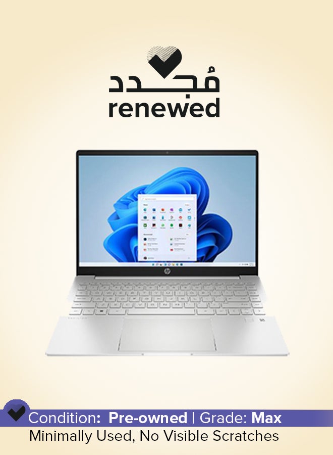 HP Renewed - Pavilion Laptop With 14-Inch Full HD Display, Intel Core i5-1240P Processor/Quad Core/12th Gen/8GB RAM/256GB SSD/Intel Iris XE Graphics/Windows 11 English Silver  - Image 1