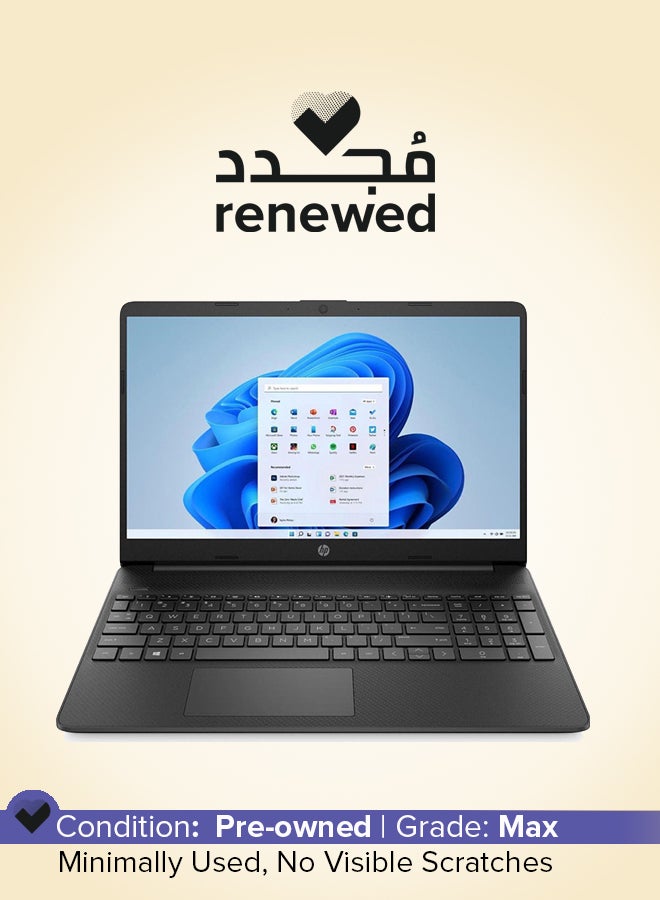 HP Renewed - 15-DY2207CA Laptop With 15.6-Inch UHD Display, Intel Core i3-1115G4 Processor/Quad Core/11th Gen/8GB RAM/256GB SSD/Intel UHD 600 Graphics/Windows 11 English Black  - Image 1