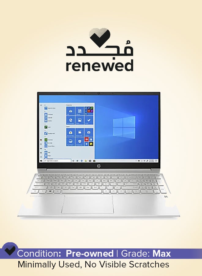 HP Renewed - Pavilion Laptop With 15.6-Inch Full HD Display, Intel Core i5-1135G7 Processor/Quad Core/11th Gen/12GB RAM/256GB SSD/Intel Iris XE Graphics/Windows 11 English Silver  - Image 1