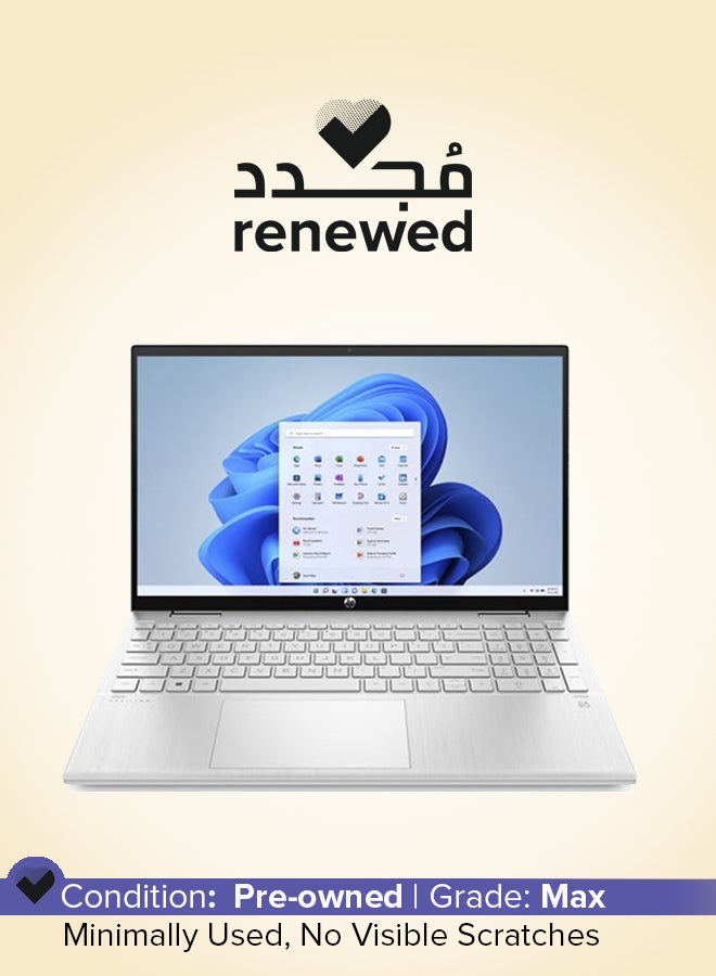 HP Renewed - Pavilion Laptop With 15.6-Inch HD Display, Intel Core i5-1235U Processor/Quad Core/12th Gen/8GB RAM/256GB SSD/Intel Iris XE Graphics/Windows 11 English Silver  - Image 1