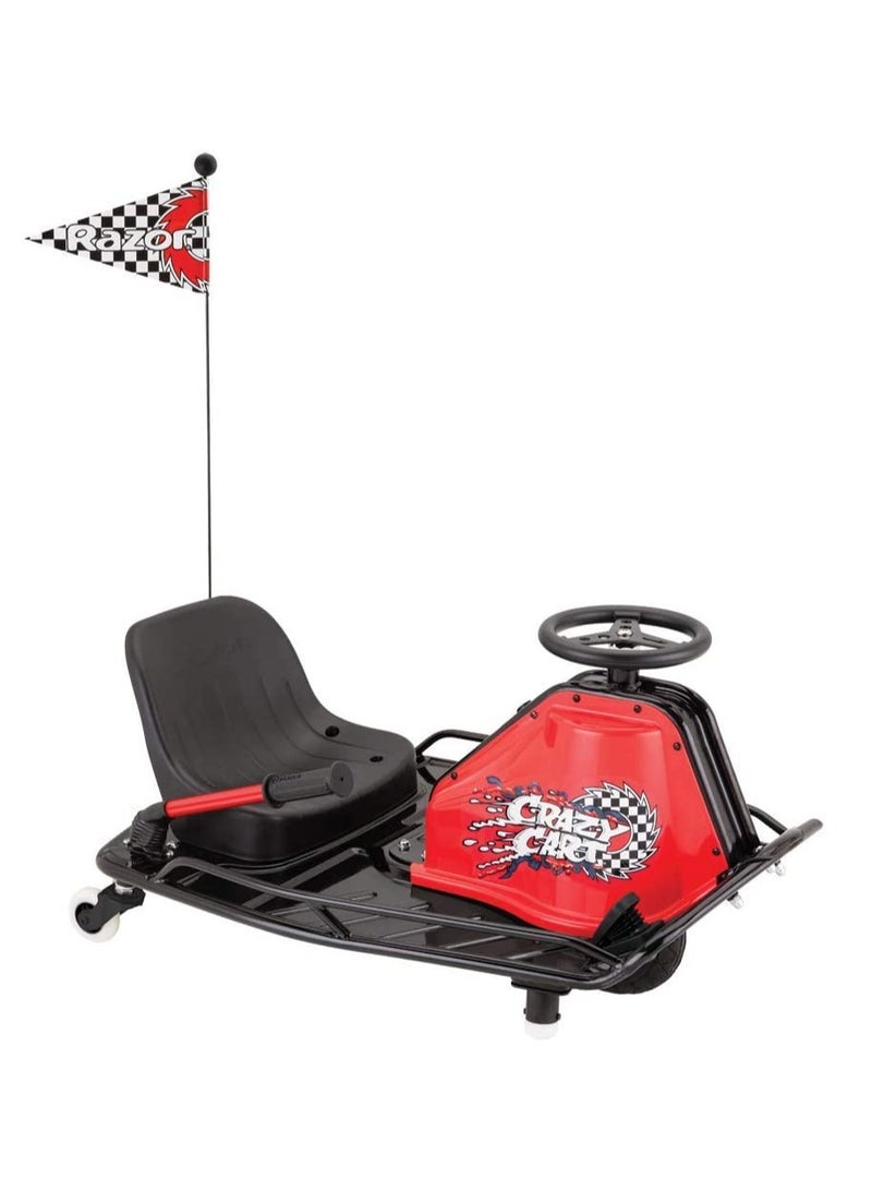 Razor Razor Crazy Cart Jr. 2.0 19km/h | Kids Ages 9 Years+ | Electric Ride-on | Pro-Style Drift Bar | Drifting Cart | With up to 40 minutes of Continuous Use | Outdoor Adventure Multicolour 94x61x48cm  - Image 1