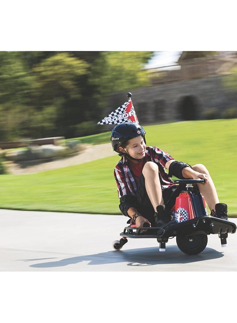 Razor Razor Crazy Cart Jr. 2.0 19km/h | Kids Ages 9 Years+ | Electric Ride-on | Pro-Style Drift Bar | Drifting Cart | With up to 40 minutes of Continuous Use | Outdoor Adventure Multicolour 94x61x48cm  - Image 3