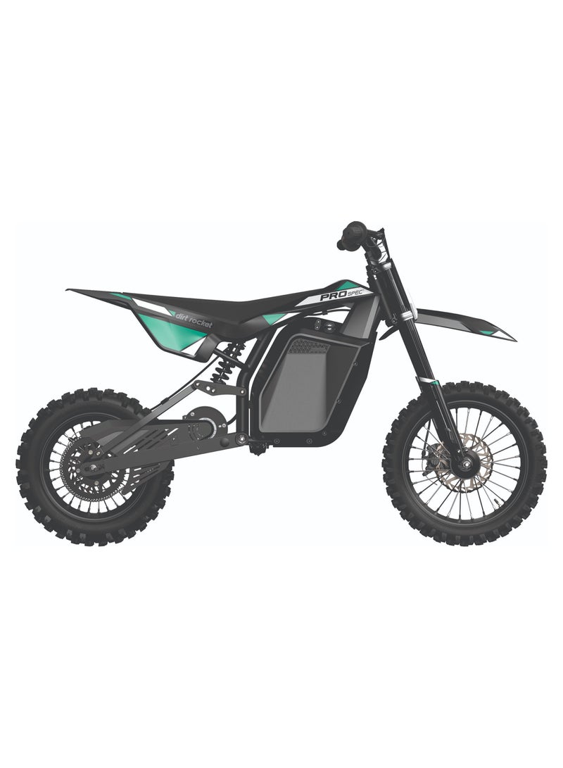 Razor Razor Motorbike Dirt Rocket Pro Spec 45Km/H | Kids Ages 16 Years+ | Motocross Bike | Electric Bike | With up to 120 minutes of Continuous Use | Off-road Bike | Outdoor Adventure Black 138x36.5x66.5cm  - Image 2