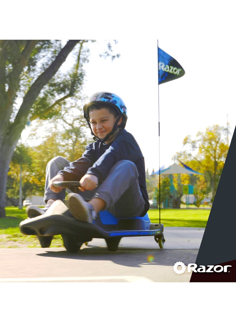 Razor Razor Crazy Cart Shift Blue 13Km/h | Kids Ages 6 Years+ | Electric Ride-on | Drifting Cart | With up to 40 minutes of Continuous Use | Outdoor Adventure Multicolour 77.10x52.50x32.50cm  - Image 4