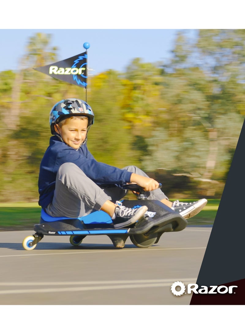 Razor Razor Crazy Cart Shift Blue 13Km/h | Kids Ages 6 Years+ | Electric Ride-on | Drifting Cart | With up to 40 minutes of Continuous Use | Outdoor Adventure Multicolour 77.10x52.50x32.50cm  - Image 2