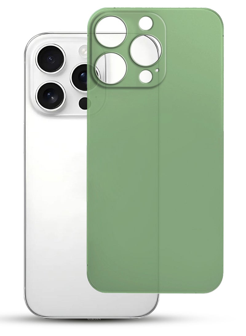 مارجون (for iPhone 15 Pro Max) Case Cover Air Skin Series Back Cover Sturdy Durable Thin Case Drop Protection Cover - Transparent Green Green-1 - Image 2