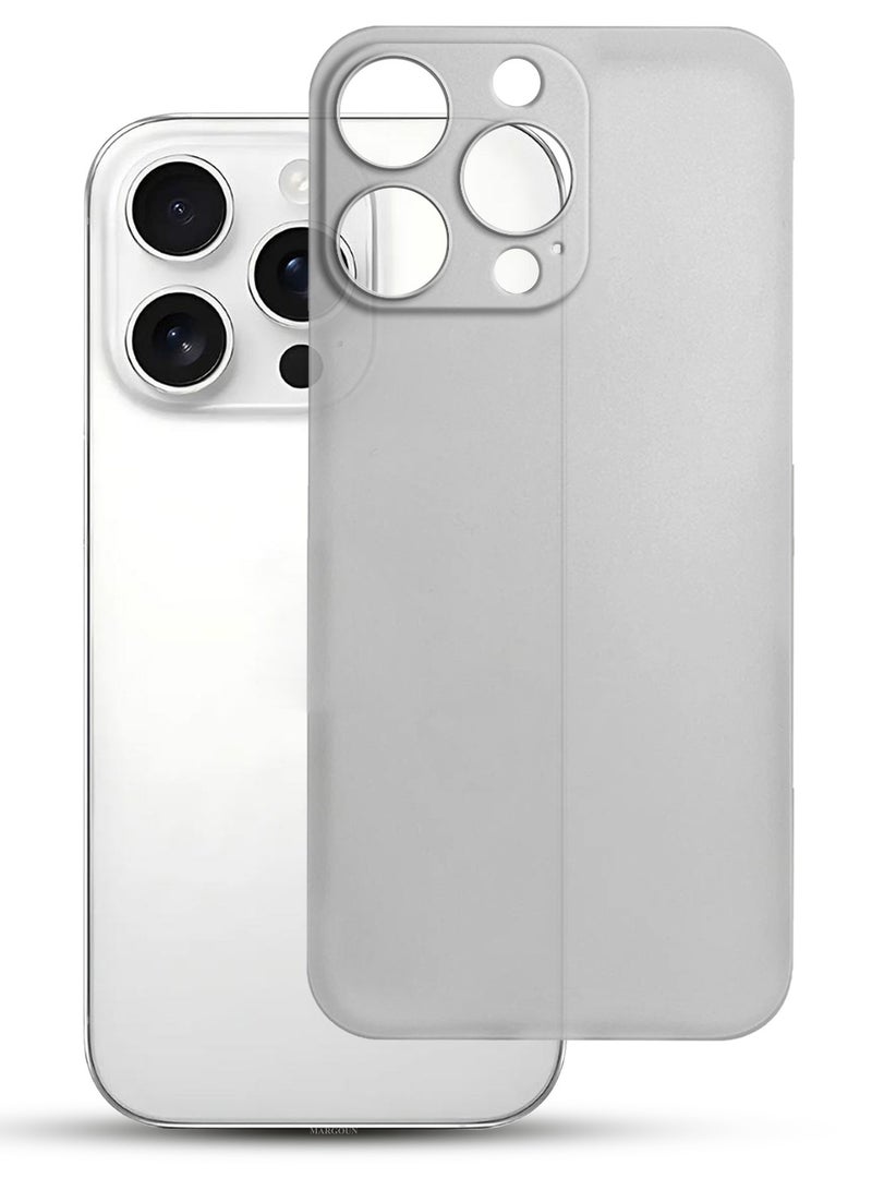 مارجون (for iPhone 15 Pro Max) Case Cover Air Skin Series Back Cover Sturdy Durable Thin Case Drop Protection Cover - Transparent Natural Titanium Natural Titanium-1 - Image 2