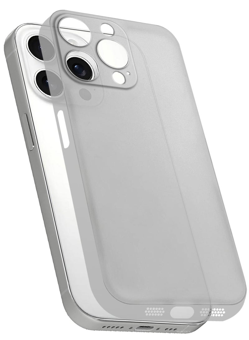 مارجون (for iPhone 15 Pro Max) Case Cover Air Skin Series Back Cover Sturdy Durable Thin Case Drop Protection Cover - Transparent Natural Titanium Natural Titanium-1 - Image 3