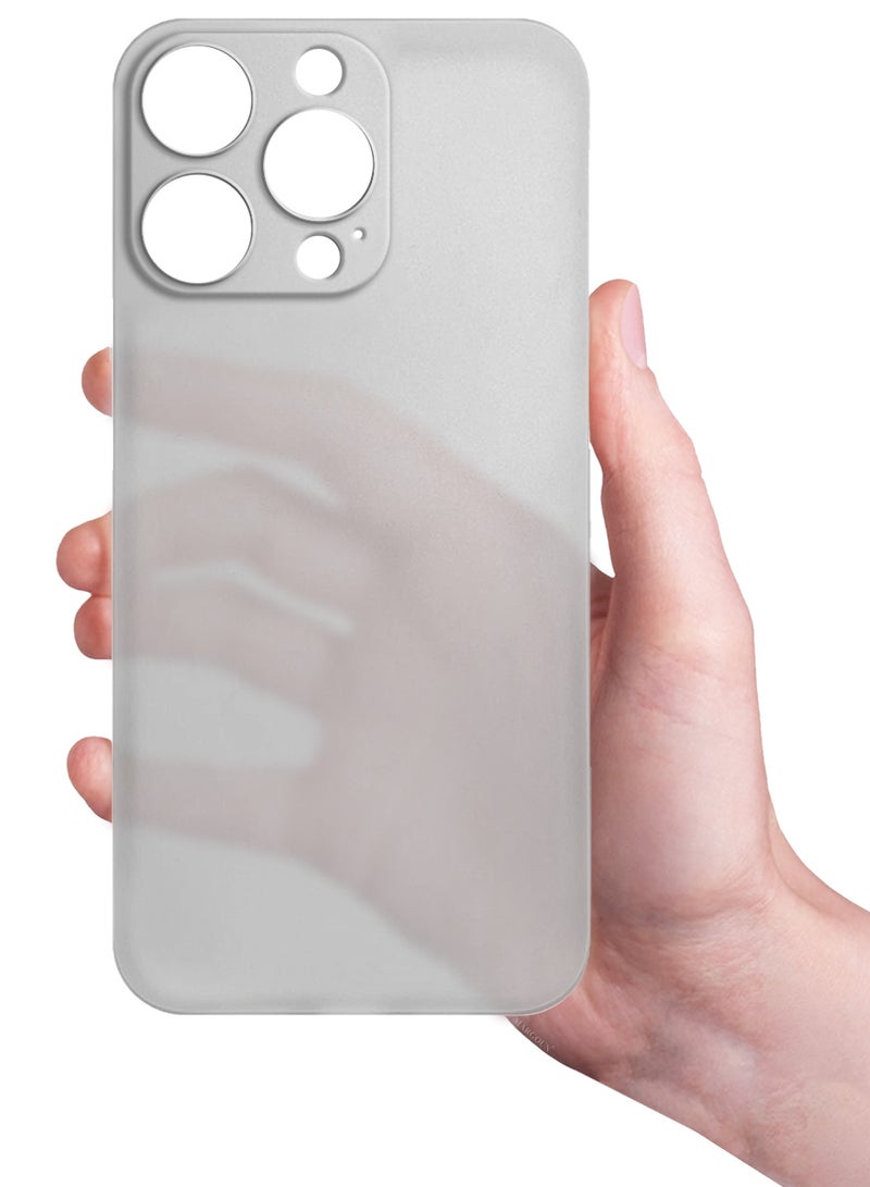 مارجون (for iPhone 15 Pro Max) Case Cover Air Skin Series Back Cover Sturdy Durable Thin Case Drop Protection Cover - Transparent Natural Titanium Natural Titanium-1 - Image 5