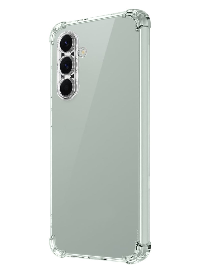 مارجون Pack Of 3 - TPU Gorilla Case For Galaxy A56 5G – Transparent Shockproof Anti-Fall Cover With Two Screen Protectors - Clear-3 - Image 5