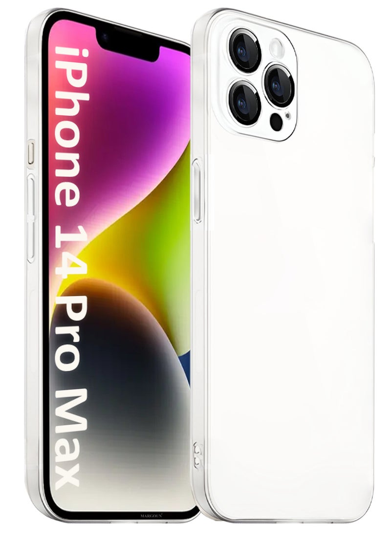 MARGOUN (for iPhone 14 Pro Max) Case Cover Air Skin Series Back Cover Sturdy Durable Thin Case Drop Protection Cover - Transparent White White-1 - Image 1