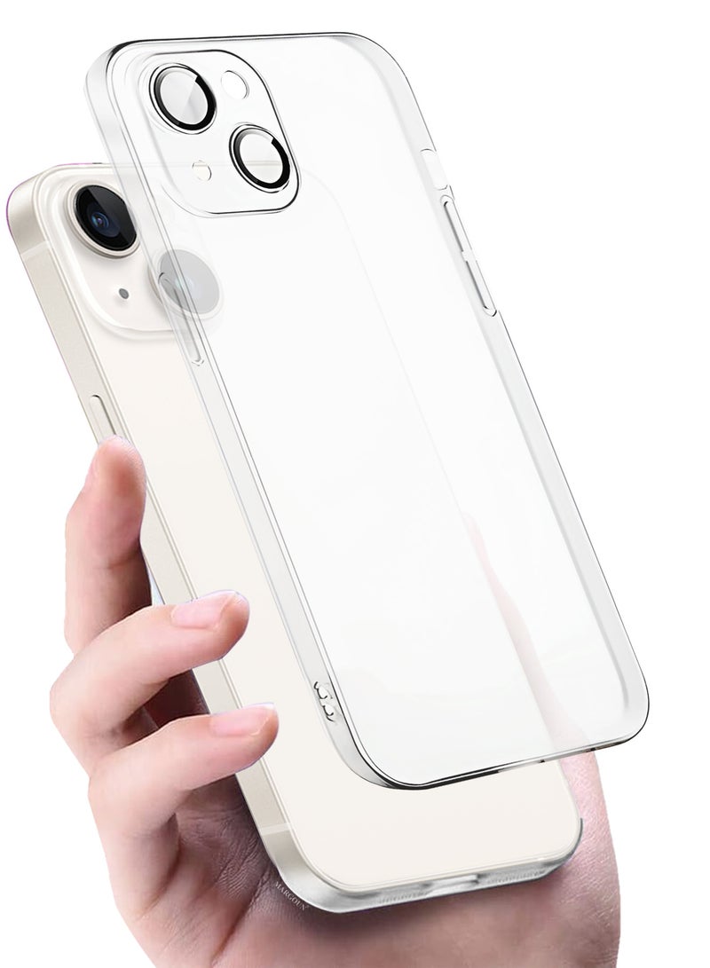 MARGOUN (for iPhone 14 Plus) 3Packs Case Cover Air Skin Series Back Cover Sturdy Durable Thin Case Drop Protection Cover - Transparent White White-3 - Image 5