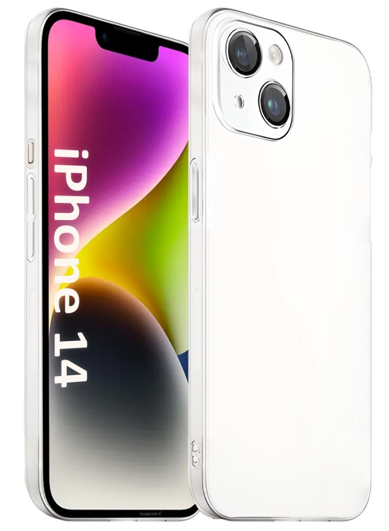 MARGOUN (for iPhone 14) Case Cover Air Skin Series Back Cover Sturdy Durable Thin Case Drop Protection Cover - Transparent White White-1 - Image 1