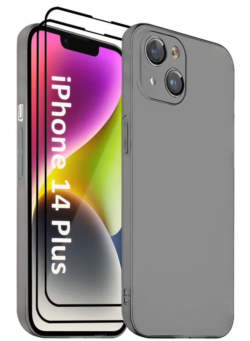 MARGOUN (for iPhone 14 Plus) 3Packs Case Cover Air Skin Series Back Cover Sturdy Durable Thin Case Drop Protection Cover - Transparent Grey Grey-3 - Image 1