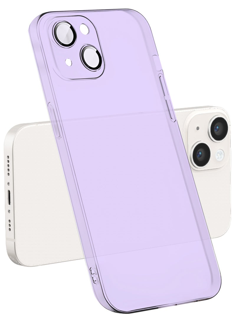MARGOUN (for iPhone 14 Plus) Case Cover Air Skin Series Back Cover Sturdy Durable Thin Case Drop Protection Cover - Transparent Purple Purple-1 - Image 2
