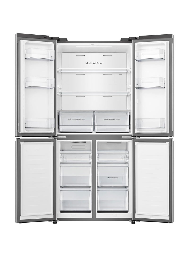 Hisense Cross Door American 457L Freezer Fridge, My Fresh Choice, Frost Free, Multi Air Flow, Dual-Tech Cooling, Bottom Cooling System, Silver Glass, 1 Year Full And 5 Years Compressor Warranty - RQ5G470SBS3 SILVER  - Image 2