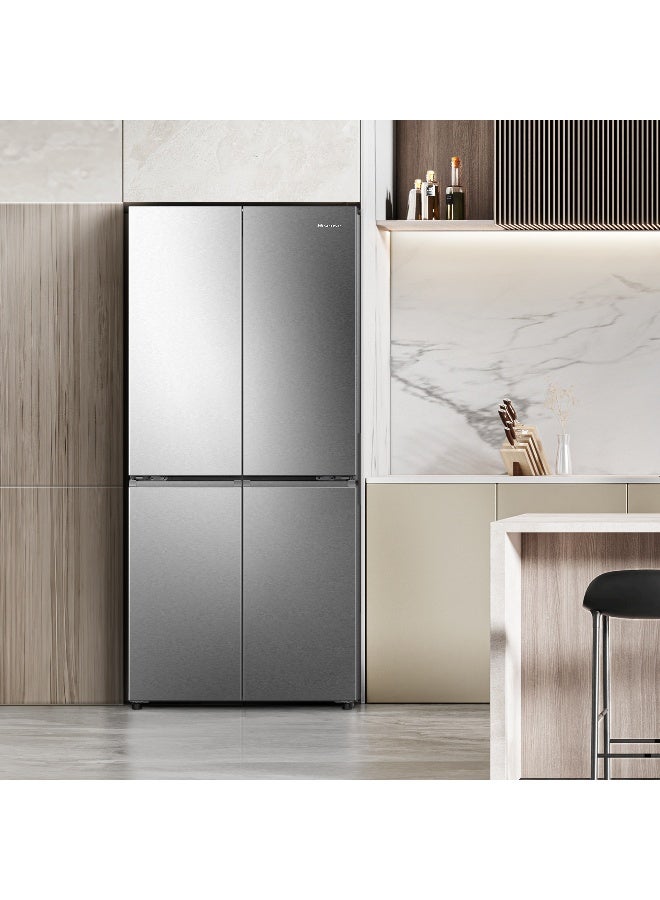 Hisense Gross 610L/Net 456L Cross Door  Refrigerator Fridge RQ5G470SBS3, My Fresh Choice Function, Metal-Tech Cooling, Durable Inverter, Premium Flat Door Design, Total No Frost, Multi AirFlow, Inverter RQ5G470SBS3 SILVER - Image 5